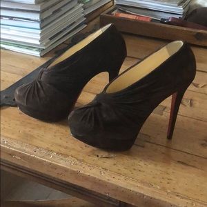Christian Louboutin Platform Suede Bootie